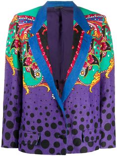 Versace Pre-Owned пиджак в горох
