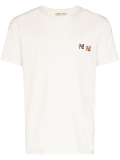 Maison Kitsuné футболка с нашивками
