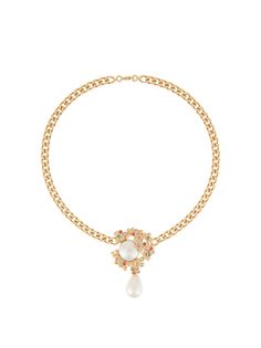 Ingie Paris колье с подвеской и лиственным декором