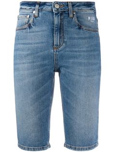 MSGM облегающие джинсовые шорты