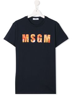 Msgm Kids футболка с логотипом