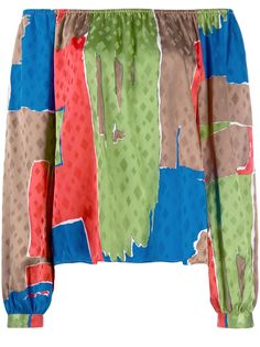 Tory Burch блузка в стиле колор-блок
