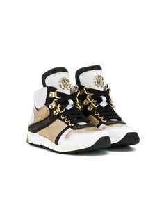 Roberto Cavalli Junior oversized tongue hi-top sneakers