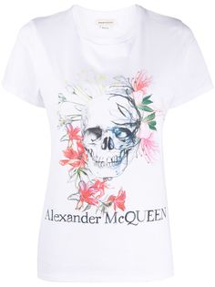 Alexander McQueen футболка с принтом Skull
