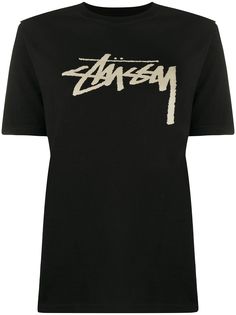 Stussy футболка с круглым вырезом и логотипом