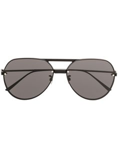 Bottega Veneta Eyewear солнцезащитные очки-авиаторы с двойным мостом