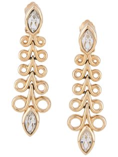 Christian Dior серьги-подвески 1990-х годов с кристаллами