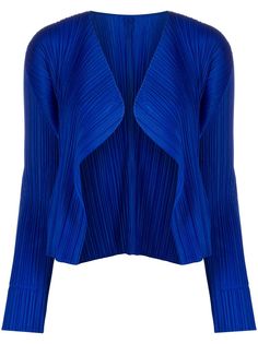 Pleats Please Issey Miyake кардиган с плиссировкой и длинными рукавами