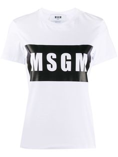 MSGM футболка с круглым вырезом и логотипом
