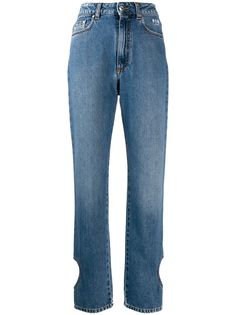 MSGM джинсы с вырезными деталями