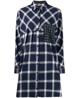 McQ Alexander McQueen платье-рубашка в клетку