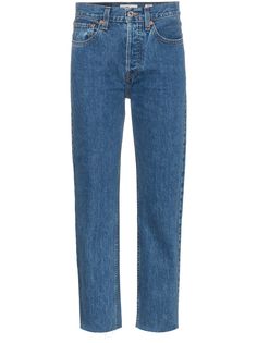 RE/DONE укороченные прямые джинсы с завышенной талией