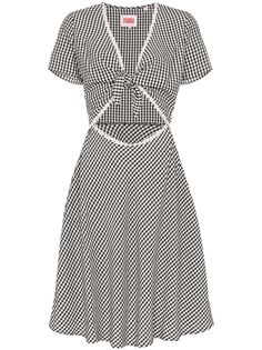 Solid & Striped платье в клетку гингем с вырезом
