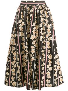 Forte Forte юбка с цветочным принтом и складками