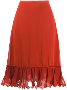 See by Chloé юбка с декорированным подолом