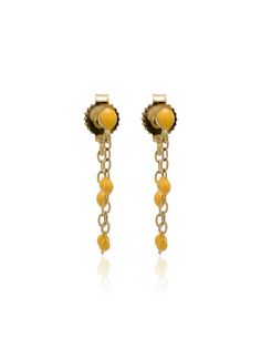 Gigi Clozeau yellow gold YG bead earrings