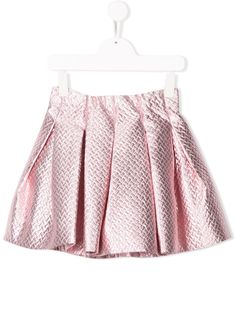 Monnalisa короткая юбка с эффектом металлик