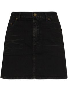 Saint Laurent джинсовая юбка мини