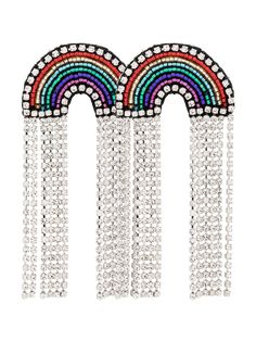 Venessa Arizaga серьги Rainbow с кристаллами