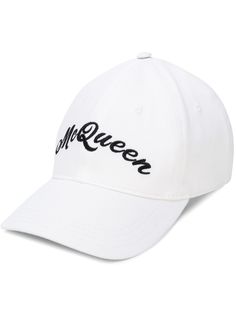 Alexander McQueen бейсбольная кепка с вышитым логотипом