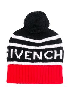 Givenchy Kids вязаная шапка бини с логотипом