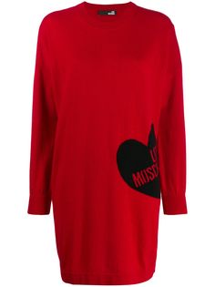 Love Moschino трикотажное платье оверсайз с логотипом