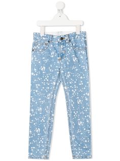 Stella McCartney Kids джинсы кроя слим с эффектом разбрызганной краски