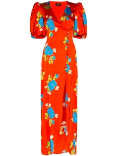 De La Vali атласное платье миди Ohio с цветочным принтом