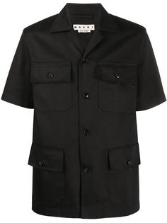 Marni рубашка свободного кроя с карманами