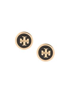 Tory Burch серьги-гвоздики с логотипом