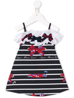 Lapin House расклешенное платье в полоску