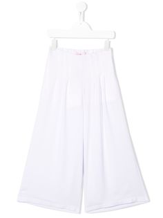 Miss Blumarine брюки широкого кроя со складками