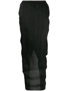 Rick Owens юбка макси с драпировкой