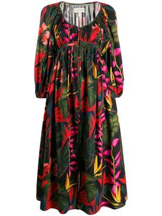 Mara Hoffman платье миди с цветочным принтом и сборками