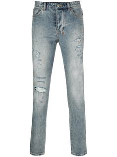 Ksubi джинсы прямого кроя с эффектом потертости
