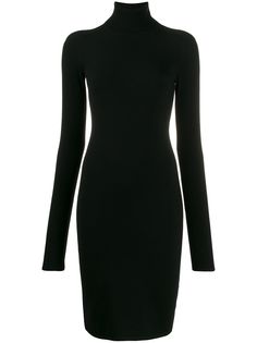 Helmut Lang трикотажное платье с высоким воротником