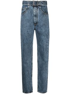 Maison Margiela джинсы с завышенной талией и поясом