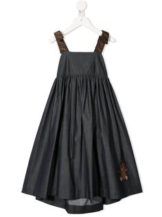 Fendi Kids платье с декором Teddy Bear
