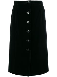 Emanuel Ungaro Pre-Owned бархатная юбка миди