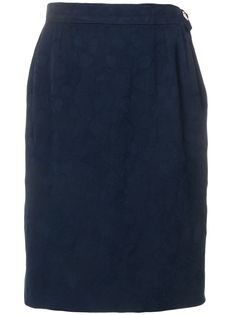 Yves Saint Laurent Pre-Owned юбка прямого кроя 1980-х годов