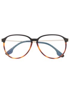 Victoria Beckham круглые очки черепаховой расцветки
