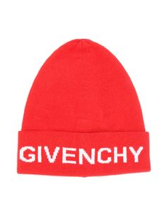 Givenchy Kids вязаная шапка бини с логотипом