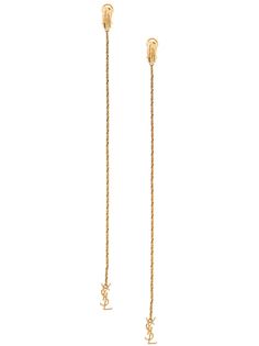Saint Laurent серьги Opyum с монограммой