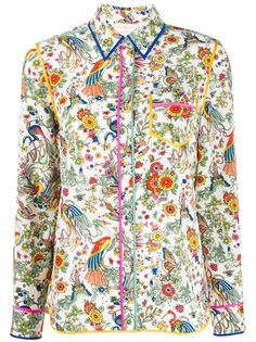 Tory Burch рубашка Promised Land с цветочным принтом