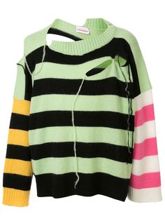 Charles Jeffrey Loverboy полосатый джемпер с прорезями