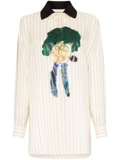 Plan C рубашка оверсайз с двойным воротником