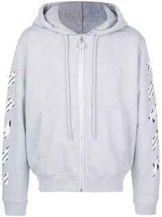 Off-White худи Airport Tape на молнии