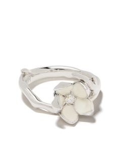 Shaun Leane серебряное кольцо Cherry Blossom с бриллиантами