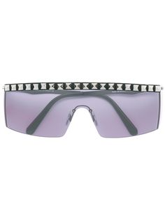 Philipp Plein солнцезащитные очки в стилистике маски с отделкой Rockstud