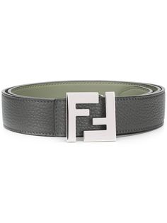 Fendi двусторонний ремень с пряжкой-логотипом FF